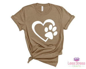 Paw Print Heart