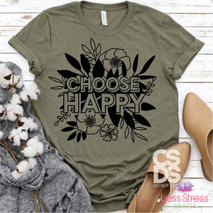 Choose Happy (Flowers)