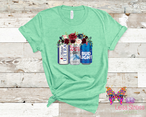 Beer Trio with Flowers